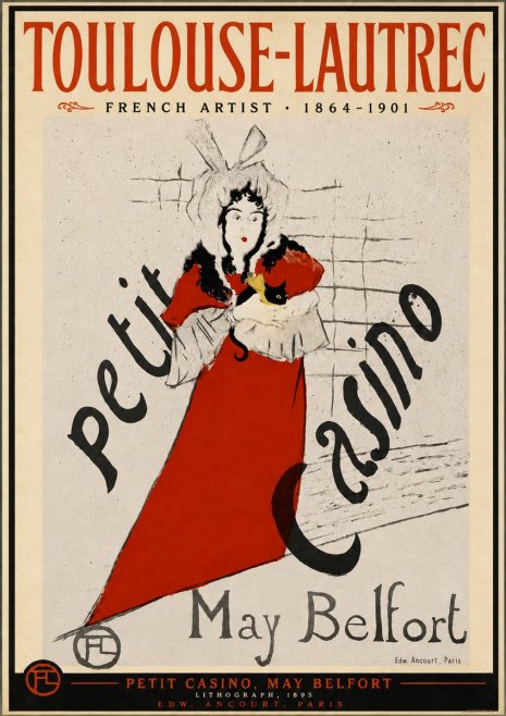Toulouse-Lautrec Petit Casino, May Belfort No6 - Plakát