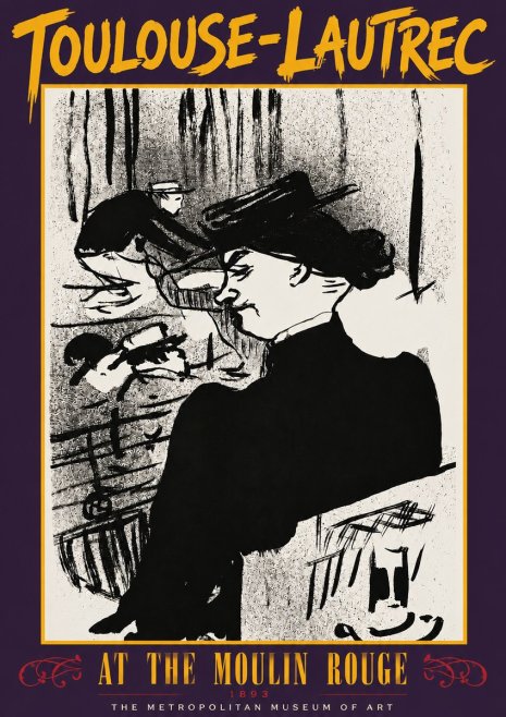 Toulouse-Lautrec At the Moulin Rouge XII No3 - Plakát
