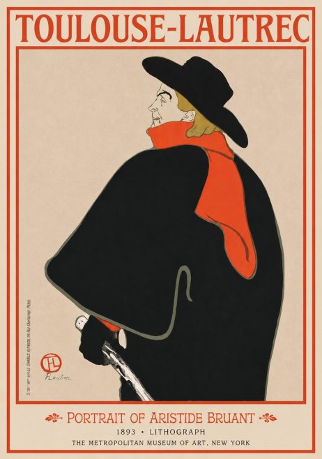 Toulouse-Lautrec Portrait of Aristide Bruant No2 - Plakát