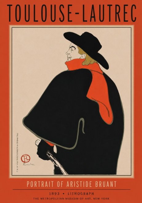 Toulouse-Lautrec Portrait of Aristide Bruant No5 - Plakát