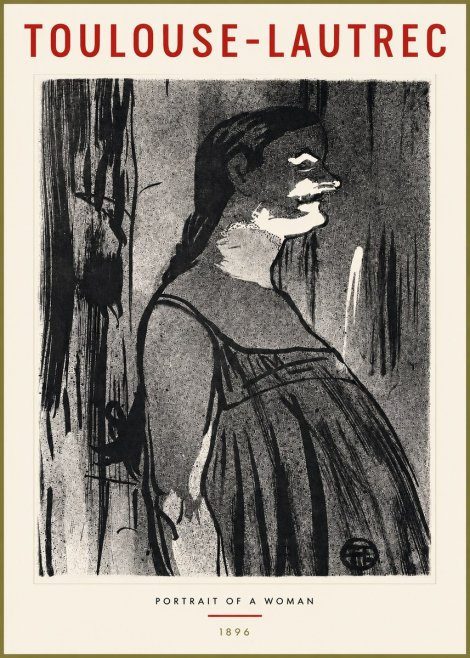 Toulouse-Lautrec Portrait of a Woman III No2 - Plakát