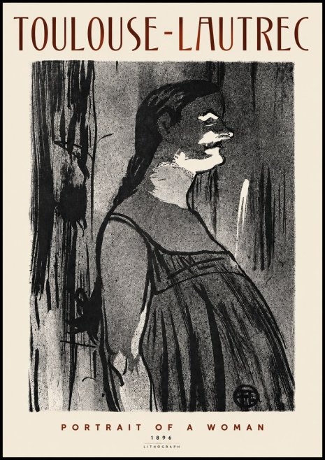 Toulouse-Lautrec Portrait of a Woman III No4 - Plakát