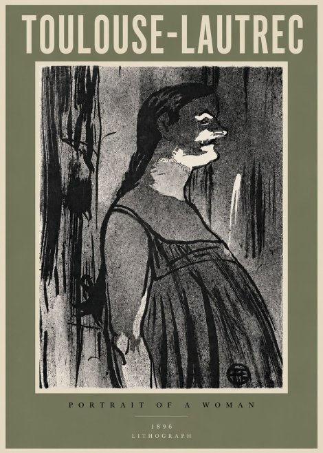 Toulouse-Lautrec Portrait of a Woman III No5 - Plakát