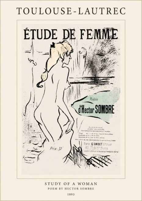 Toulouse-Lautrec Étude De Femme No1 - Plakát
