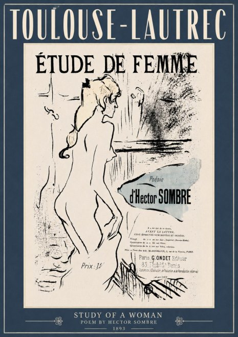 Toulouse-Lautrec Étude De Femme No4 - Plakát