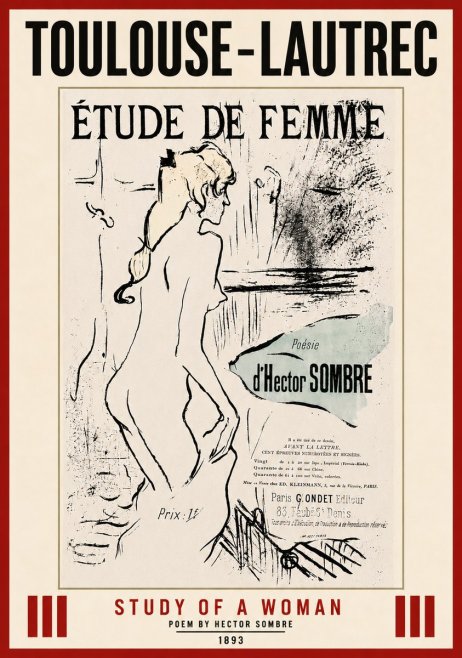 Toulouse-Lautrec Étude De Femme No5 - Plakát
