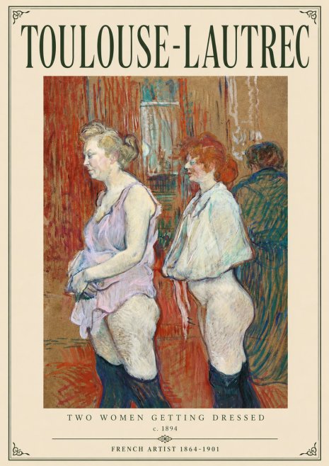 Toulouse-Lautrec Two Women Getting Dressed No3 - Plakát
