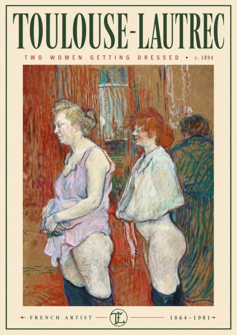 Toulouse-Lautrec Two Women Getting Dressed No5 - Plakát