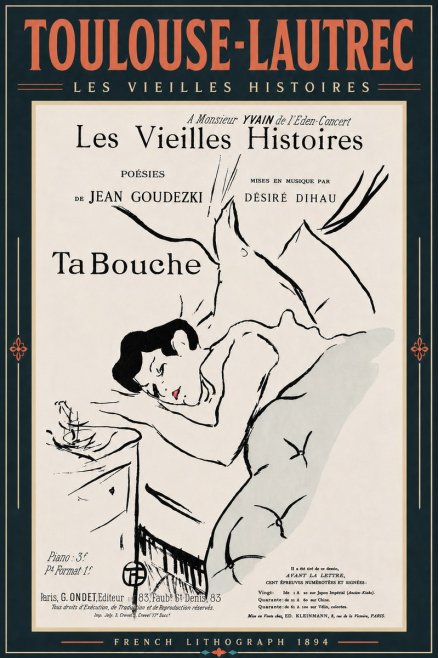 Toulouse-Lautrec Les Vieilles Histoires - Ta Bouche No6 - Plakát