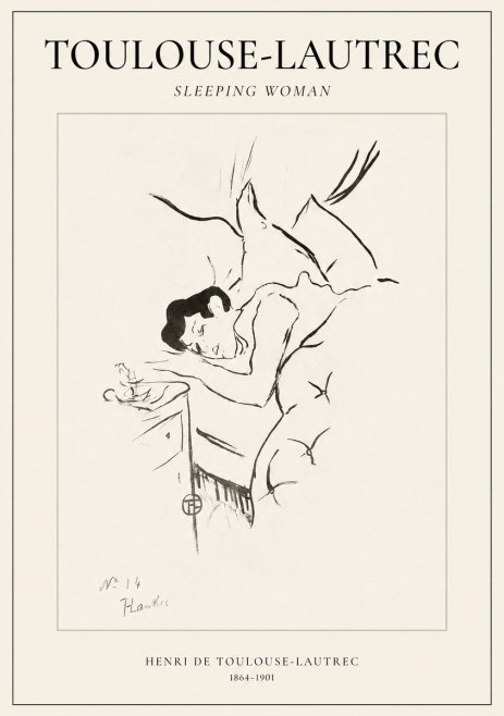 Toulouse-Lautrec Sleeping Woman No1 - Plakát