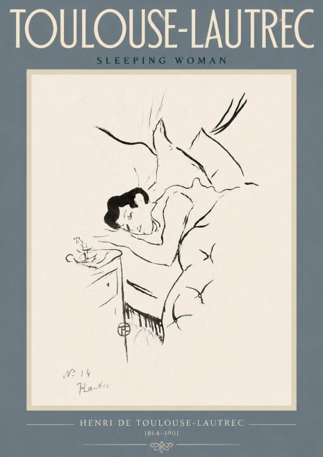 Toulouse-Lautrec Sleeping Woman No4 - Plakát