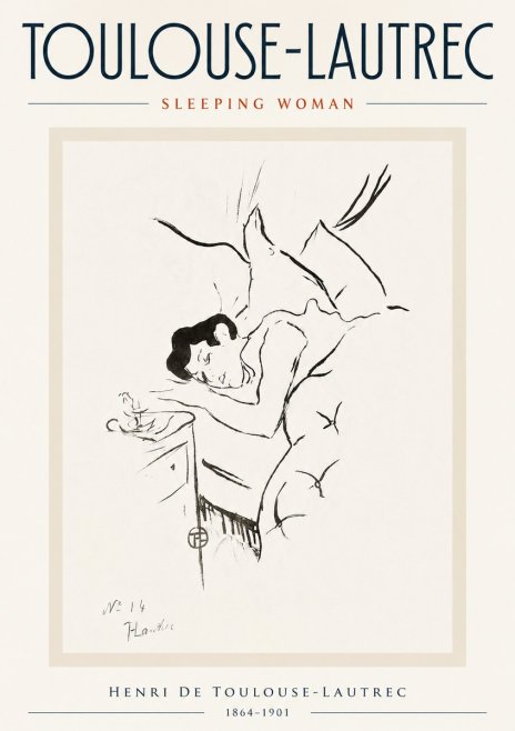 Toulouse-Lautrec Sleeping Woman No5 - Plakát