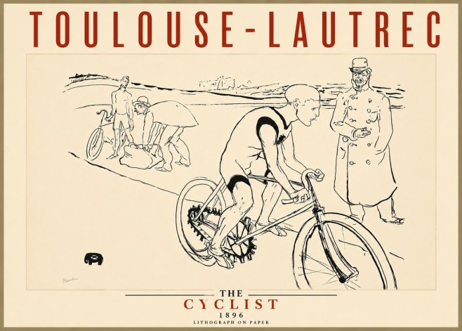 Toulouse-Lautrec The Cyclist No5 - Plakát