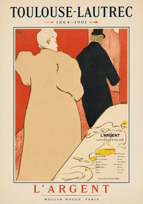 Toulouse-Lautrec L'argent No1 - Plakát