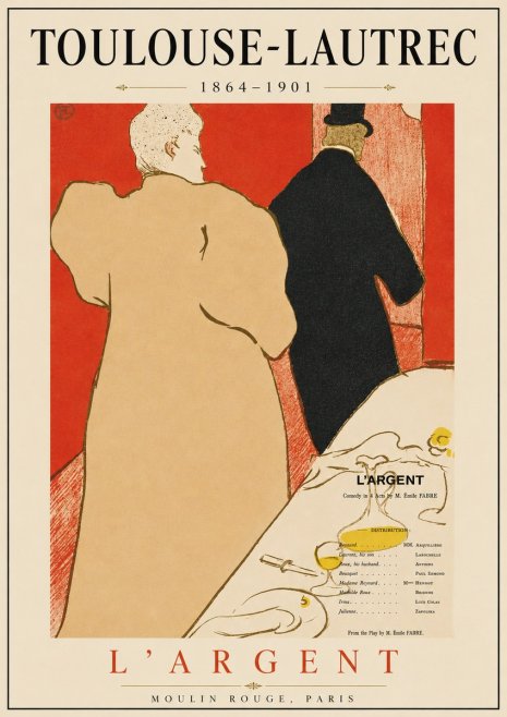 Toulouse-Lautrec L'argent No3 - Plakát