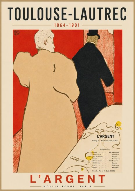 Toulouse-Lautrec L'argent No5 - Plakát