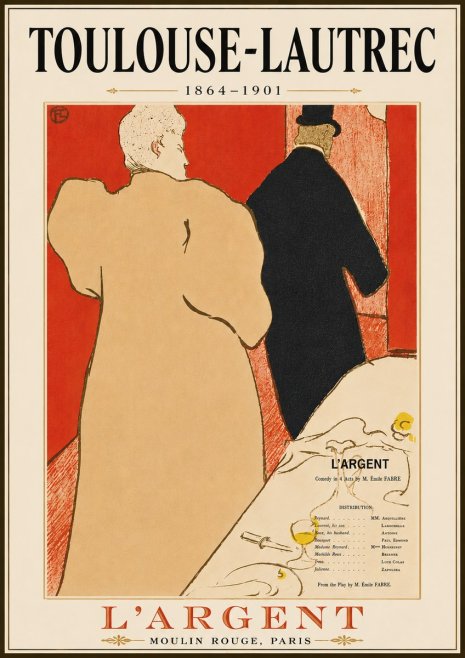 Toulouse-Lautrec L'argent No6 - Plakát