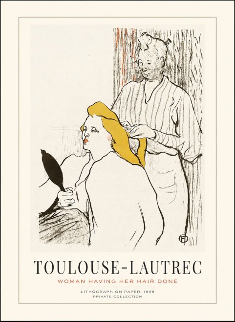 Toulouse-Lautrec Woman Having Her Hair Done No1 - Plakát