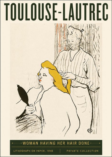 Toulouse-Lautrec Woman Having Her Hair Done No3 - Plakát