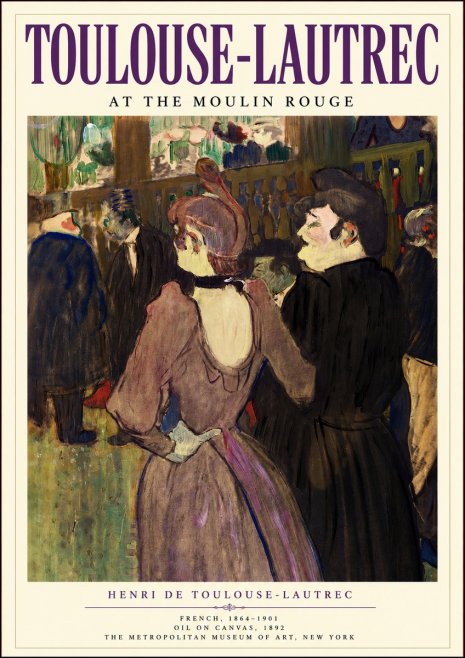 Toulouse-Lautrec At the Moulin Rouge XIV No3 - Plakát