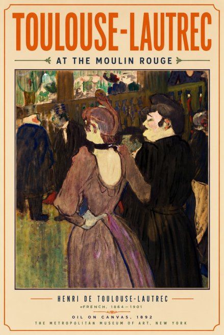 Toulouse-Lautrec At the Moulin Rouge XIV No5 - Plakát