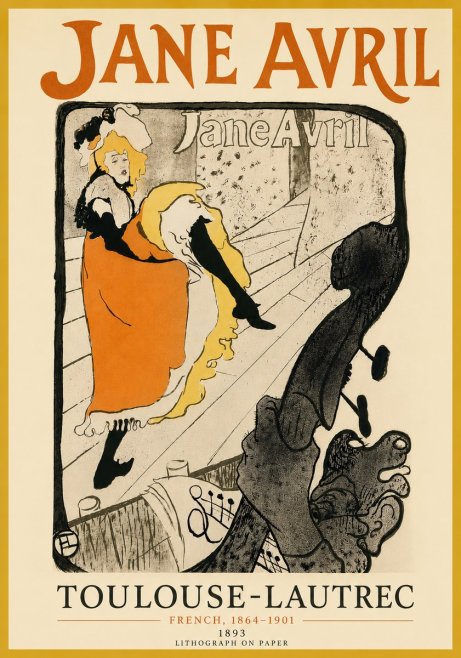 Toulouse-Lautrec Jane Avril II No5 - Plakát