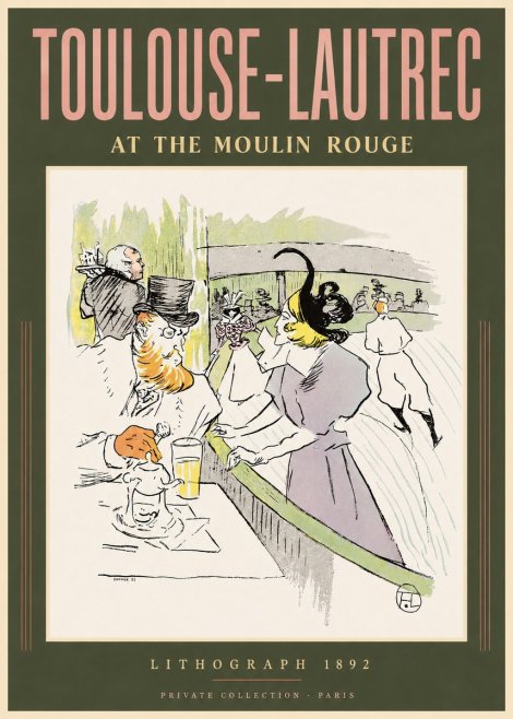 Toulouse-Lautrec At the Moulin Rouge XV No2 - Plakát