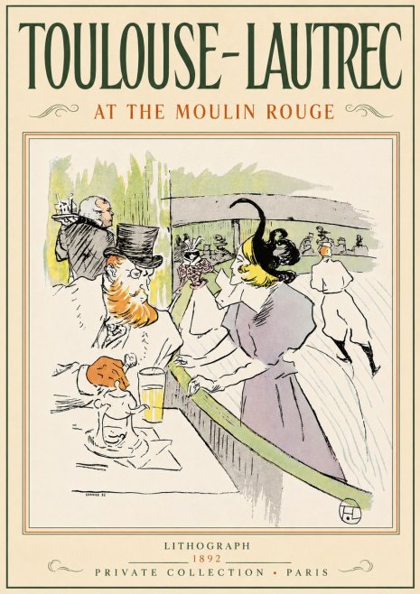 Toulouse-Lautrec At the Moulin Rouge XV No5 - Plakát