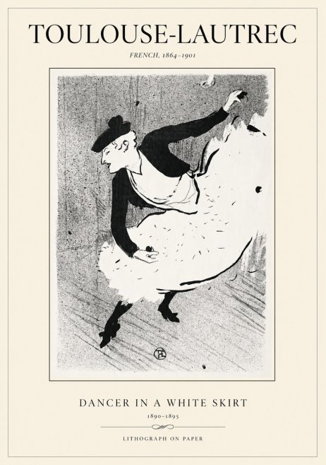 Toulouse-Lautrec Dancer in a White Skirt No1 - Plakát