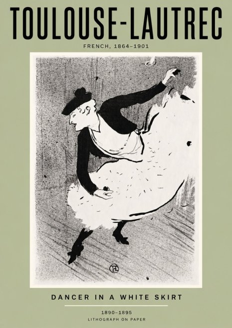Toulouse-Lautrec Dancer in a White Skirt No2 - Plakát