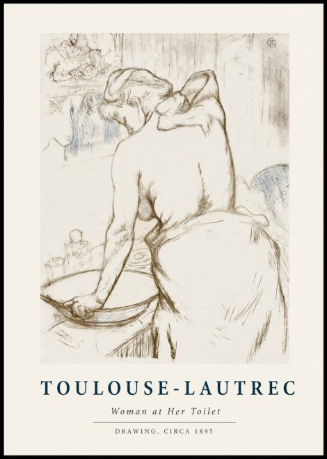 Toulouse-Lautrec Woman at Her Toilet No1 - Plakát