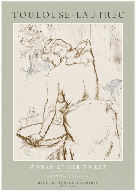 Toulouse-Lautrec Woman at Her Toilet No3 - Plakát