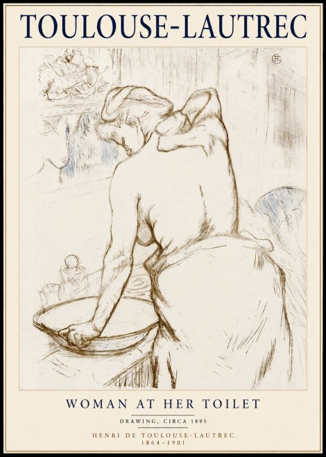 Toulouse-Lautrec Woman at Her Toilet No4 - Plakát