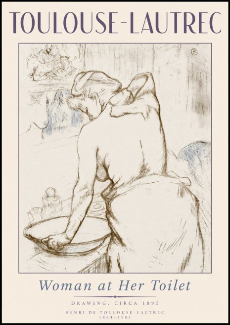 Toulouse-Lautrec Woman at Her Toilet No6 - Plakát