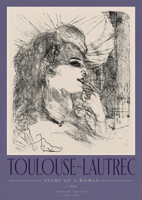 Toulouse-Lautrec Study of a Woman I No2 - Plakát