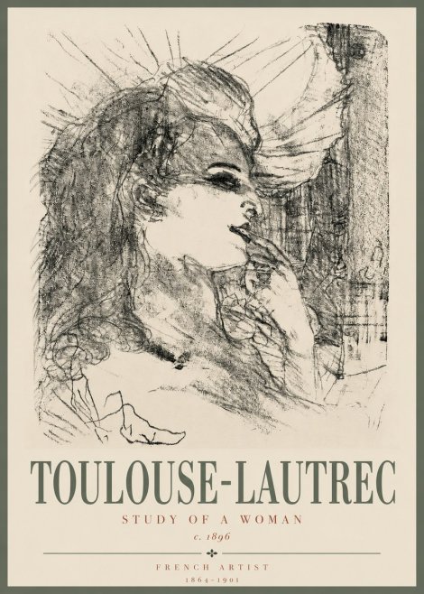Toulouse-Lautrec Study of a Woman I No3 - Plakát