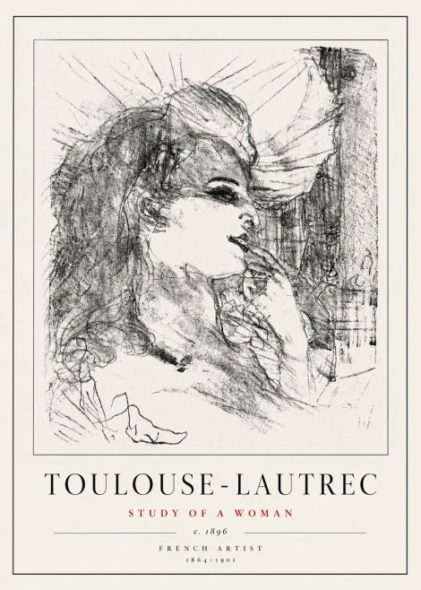 Toulouse-Lautrec Study of a Woman I No5 - Plakát