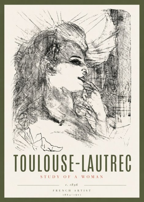Toulouse-Lautrec Study of a Woman I No6 - Plakát