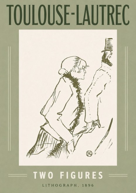 Toulouse-Lautrec Two Figures No2 - Plakát