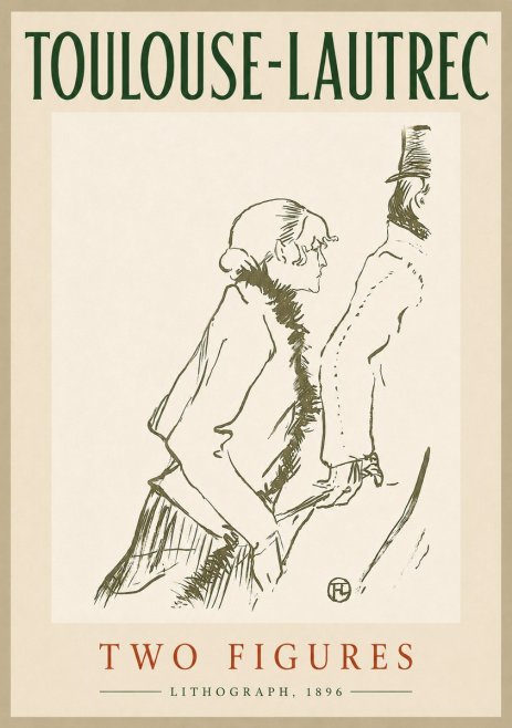 Toulouse-Lautrec Two Figures No4 - Plakát