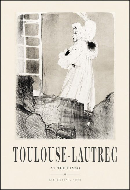 Toulouse-Lautrec At the Piano No1 - Plakát