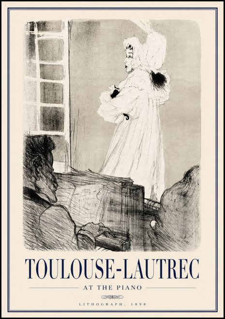 Toulouse-Lautrec At the Piano No3 - Plakát