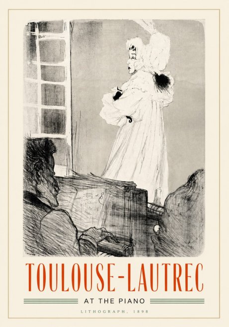 Toulouse-Lautrec At the Piano No4 - Plakát