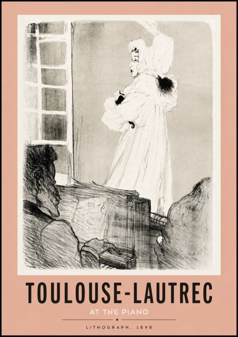 Toulouse-Lautrec At the Piano No5 - Plakát