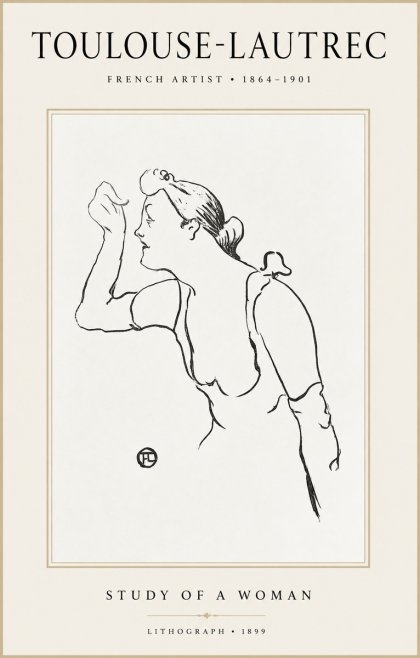 Toulouse-Lautrec Study of a Woman II No1 - Plakát