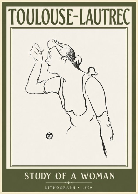 Toulouse-Lautrec Study of a Woman II No2 - Plakát