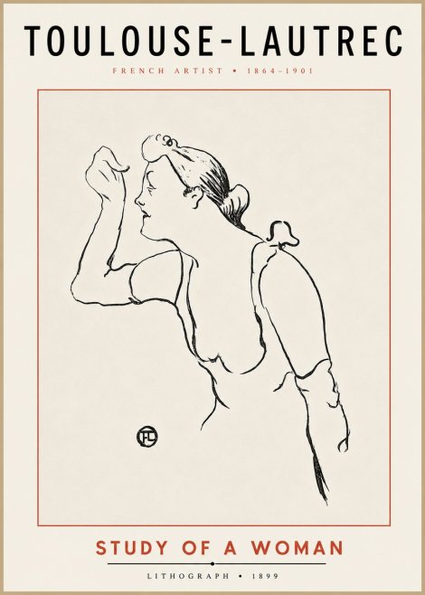 Toulouse-Lautrec Study of a Woman II No4 - Plakát