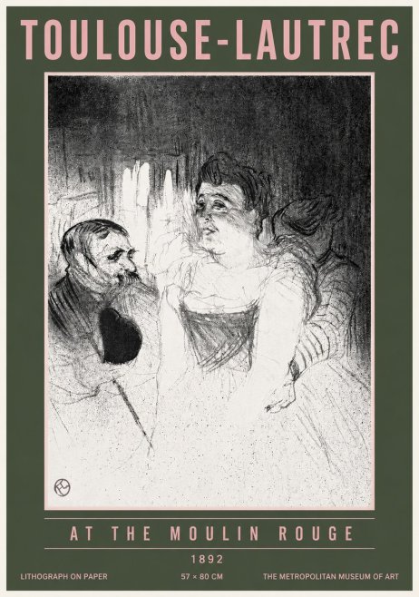 Toulouse-Lautrec At the Moulin Rouge XVII No4 - Plakát