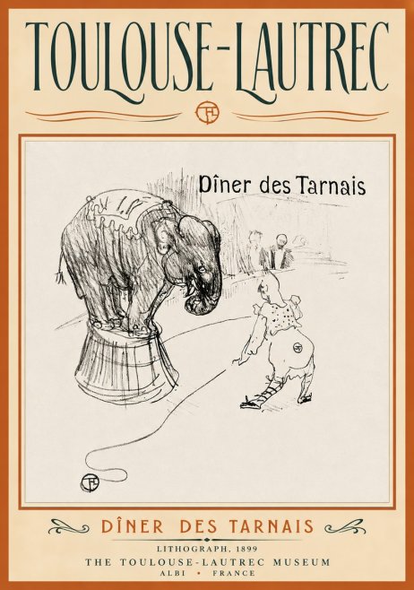Toulouse-Lautrec Dîner Des Tarnais No4 - Plakát