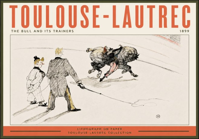 Toulouse-Lautrec The Bull and Its Trainers No5 - Plakát